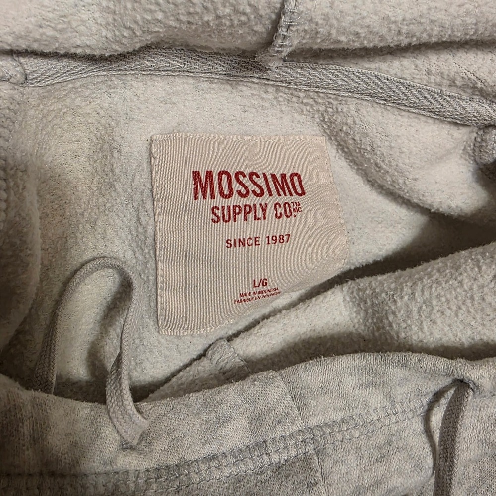 Mossimo Supply Co Womens Light Gray Heather Cowl Neck Hoodie Large